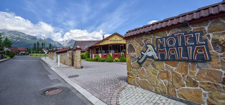 Hotel Amalia*** je situovaný cca 10 km od Popradu a 2 km od Starého Smokovca.