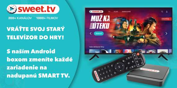 EXTRA CENA: Predplatné online TV, prémiových filmov a rozprávok na SWEET.TV s viac ako 200 kanálmi/Slovensko