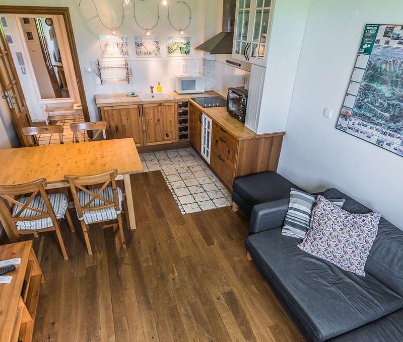 Ubytovanie  v 28 moderne zariadených, dvojlôžkových apartmánoch v 3 kategóriách