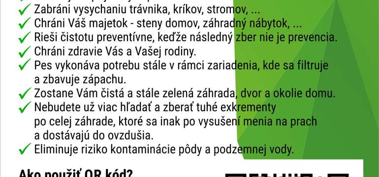 Teraz akcia: 100 % zľava z poplatku za dovoz a montáž psej eko toalety