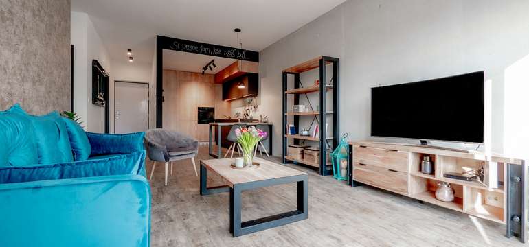 Štýlová obývacia izba v apartmáne