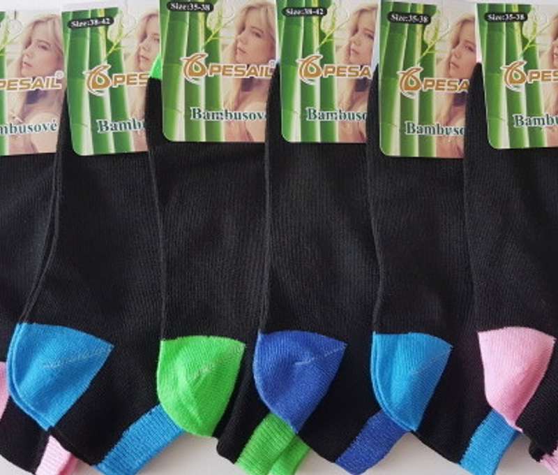  Dámske členkové bambusové ponožky
