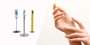 Dezinfekčné bezdotykové stojany s dávkovačom