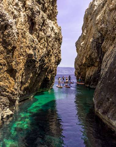 Dobrodružstvo na paddleboarde v slnečnom Chorvátsku