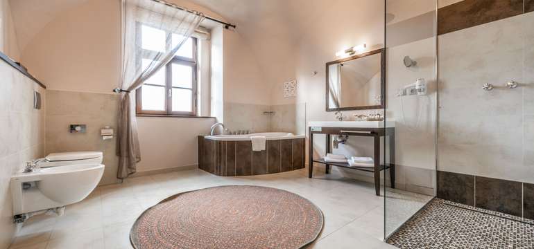 Kúpelňa v apartmáne Johannes Gutenberg, Château Appony****