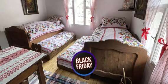 BLACK FRIDAY: Zážitkové ubytovanie v srdci Slovenska v rozprávkovej drevenici s názvom "Tak ako kedysi" - až pre 4 osoby/Liptov - Komjatná