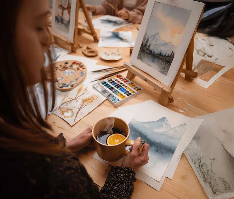 Zážitkový workshop maľovania v Ateliéri LENSY v centre Košíc