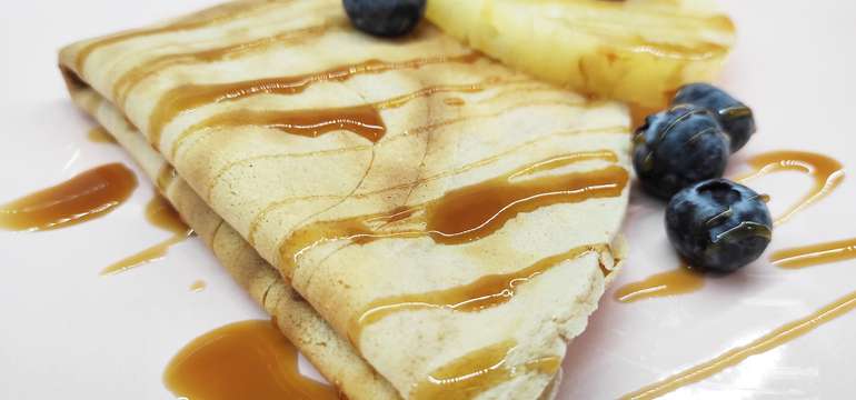 Palacinky špaldové s náplňou (jahoda, marhuľa alebo slivka)