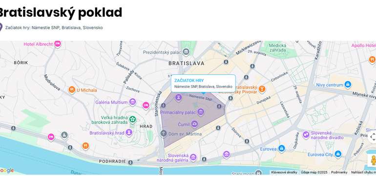 Hra - Bratislavský poklad
