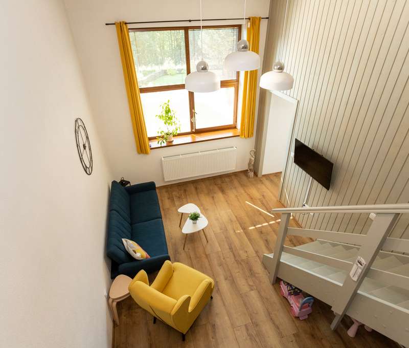 Apartmán s kuchynkou, 2 otvorenými spálňami a obývačkovou časťou