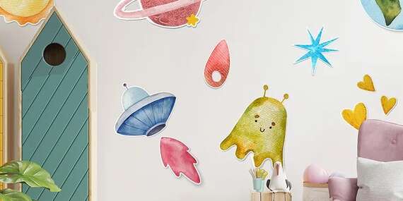 Rozžiarte detskú izbu jedinečnými ekologickými nálepkami - možnosť doplniť meno dieťaťa/Slovensko