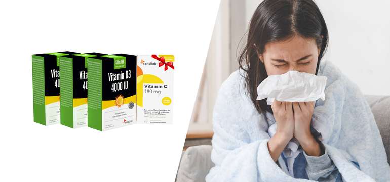 Balíček pre vašu imunitu počas obdobia chrípky a prechladnutia - vitamín D + vitamín C zdarma