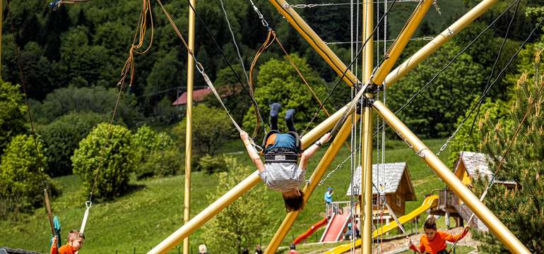 Bungee trampolína vo Fun Arena Donovaly
