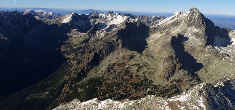 Prelet ponad Vysoké Tatry