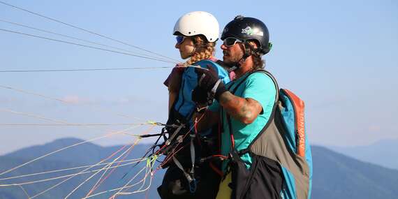 Tandemový paragliding z výšky až do 1000 metrov nad Donovalmi alebo na Straníku v Žiline/Slovensko - Donovaly - Nová Hoľa (za prevádzky lanovky), Žilina - Straník