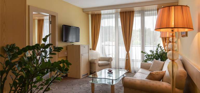 Hotel ponúka aj suity, rodinné apartmány a izby vyššieho štandardu