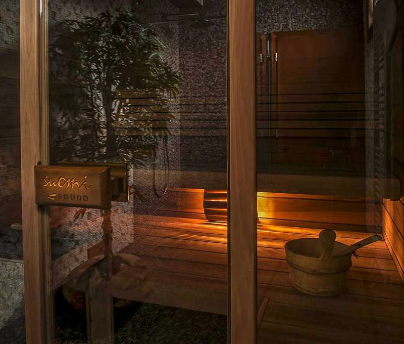 Vstup do wellness centra (vířivka a sauna)