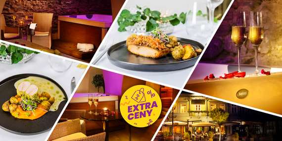 EXTRA CENA: Romantická 3-chodová večera a 60 min. privátny wellness v hoteli Ambassador**** priamo v centre Košíc / Košice - Staré Mesto
