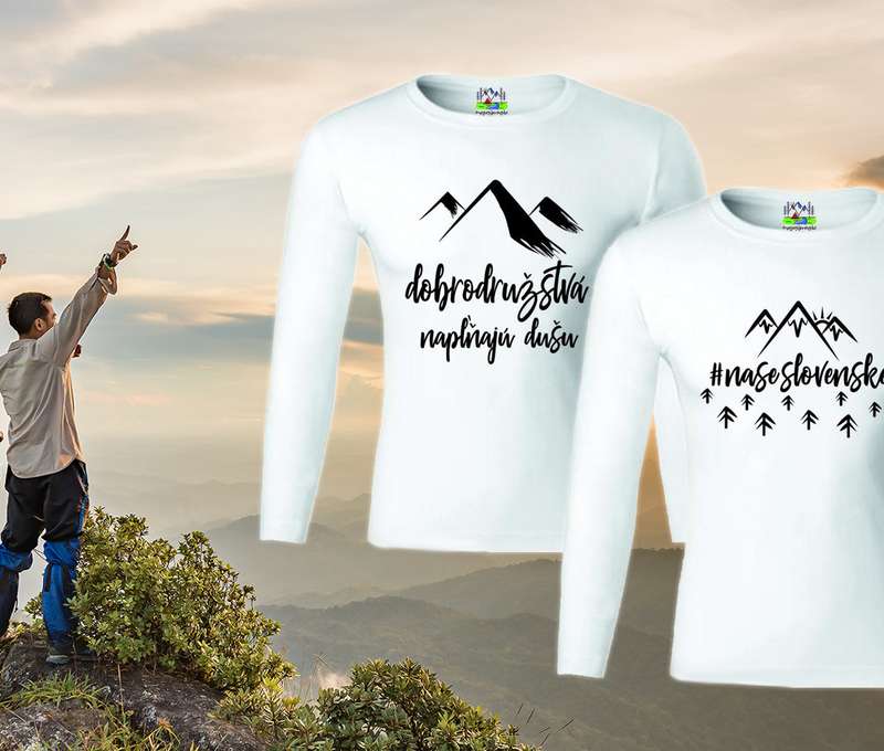 Slovenské motívy na dámskych a pánskych tričkách s dlhým rukávom