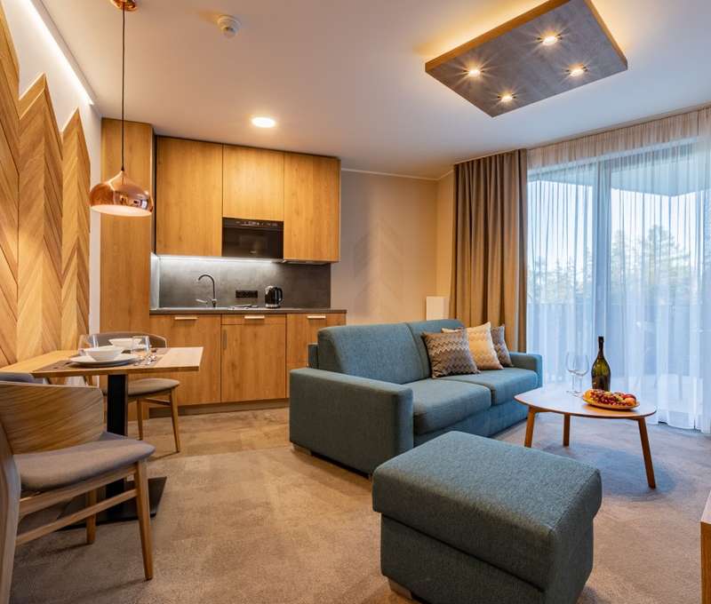 Jednospálňový apartmán ubytuje až 4 osoby 