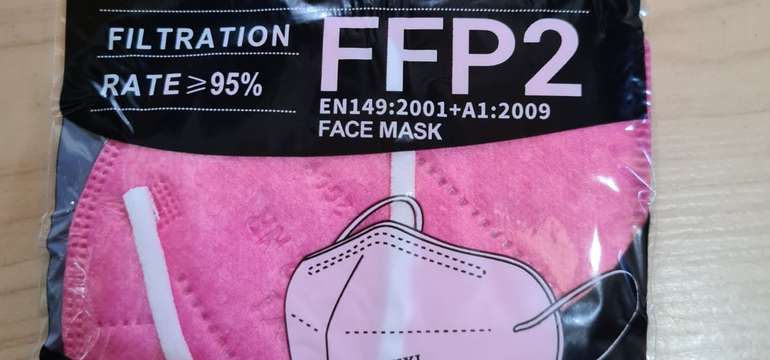 Respirátor FFP2 - farebný, ružový