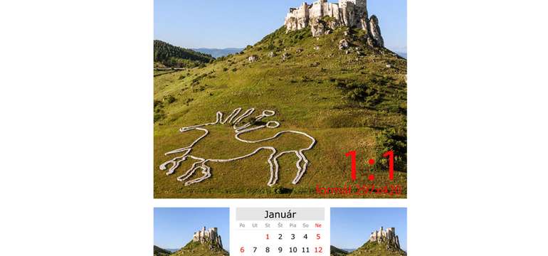 Kalendár 13 stranový (12 strán + titulka)/rozmer A3 (420x297mm)