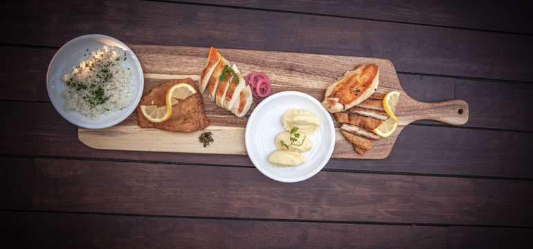 Obľúbené 3-chodové menu v reštaurácii Leberfinger s donáškou alebo na vyzdvihnutie so sebou