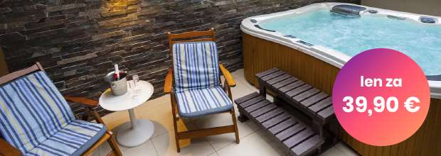 Privátne wellness pre dvoch s fľašou vianoce darcek