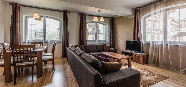 Ubytovanie  v 28 moderne zariadených, dvojlôžkových apartmánoch v 3 kategóriách