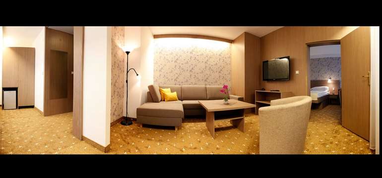 Priestranný apartmán hotela Máj*** v Piešťanoch je tiež dostupný za príplatok