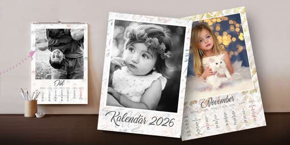 Extra veľký kalendár z vašich fotiek na rok 2026 / Slovensko