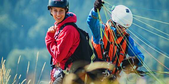 Tandemový paragliding z výšky až do 1000 metrov nad Donovalmi alebo na Straníku v Žiline/Slovensko - Donovaly - Nová Hoľa (za prevádzky lanovky), Žilina - Straník