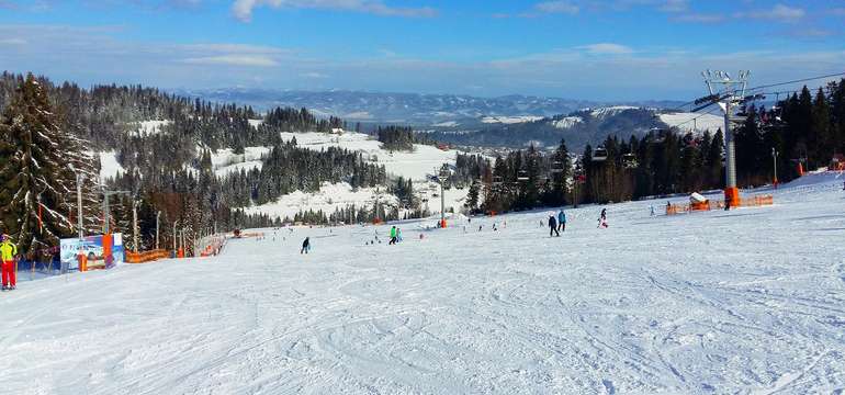Široké zjazdovky v stredisku Rusin-Ski zaručia pohodovú lyžovačku