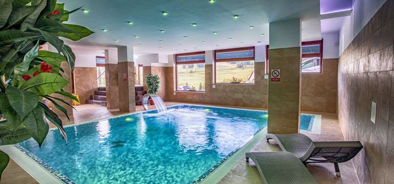 Penzión Ždiaranka, relaxačný bazén s protiprúdom – tajfún, chrlič - kobra, gejzír a hydromasáž