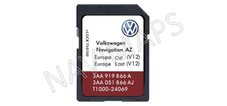 SD karta VW RNS 315 mapy V12 Východná Európa EAST