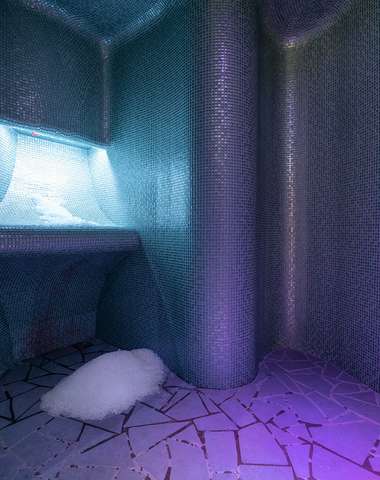 Prostorná sauna v novém wellness centru v GRAND HOTEL BELLEVUE****