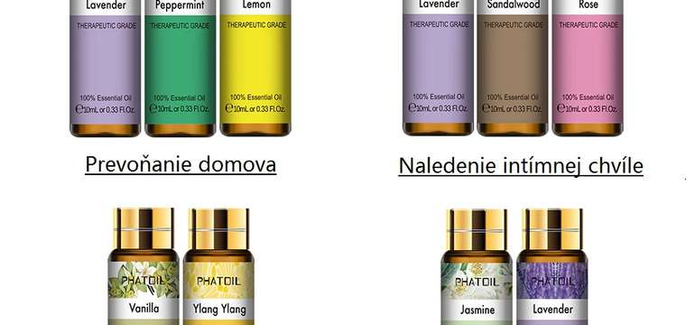100 % čisté prírodné vonné esenciálne oleje v darčekovej sade (9x 10 ml)