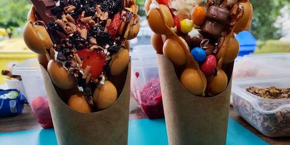 Nadýchané Bubble Waffle s prílohami podľa výberu od Mija sladké pokušenie/Slovensko