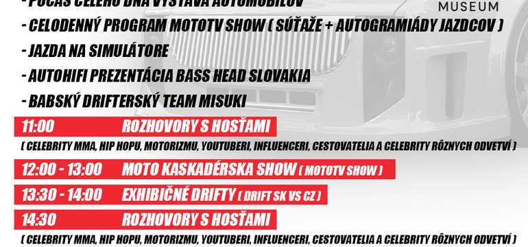 Slovak Car Festival - program