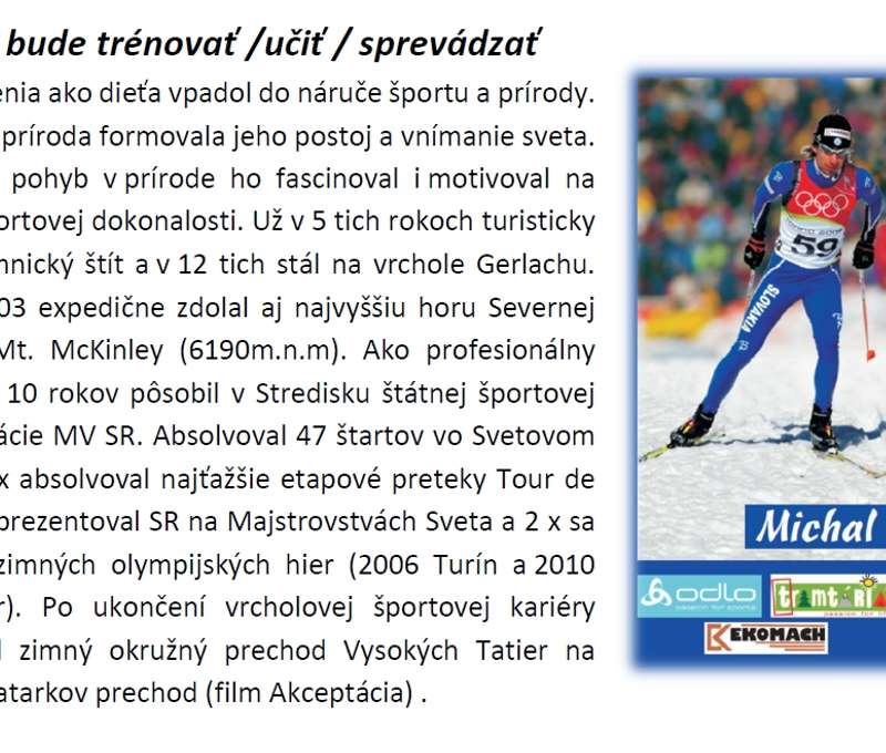 Špecializovaný víkendový kurz bežkovania s olympionikom Michalom Malákom