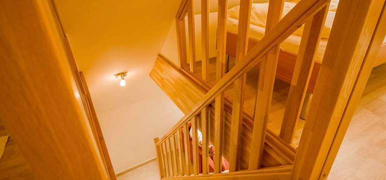 Schody do podkrovia, apartmán Vanilka, Liptovský Trnovec