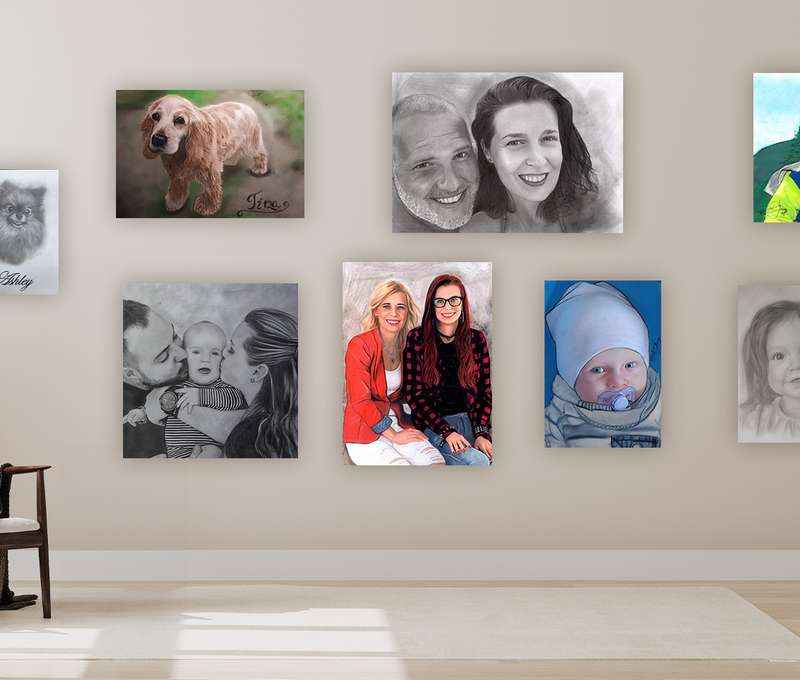 Ručne maľovaný originálny obraz z vašej fotografie