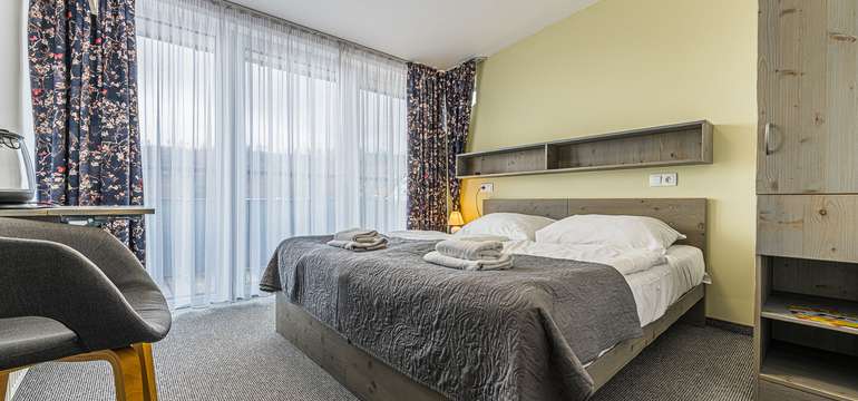 Moderne vybavená dvojlôžková izba v aparthoteli Belveder