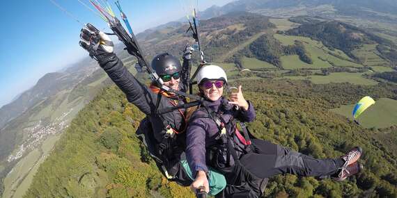 Tandemový paragliding z výšky až do 1000 metrov nad Donovalmi alebo na Straníku v Žiline/Slovensko - Donovaly - Nová Hoľa (za prevádzky lanovky), Žilina - Straník
