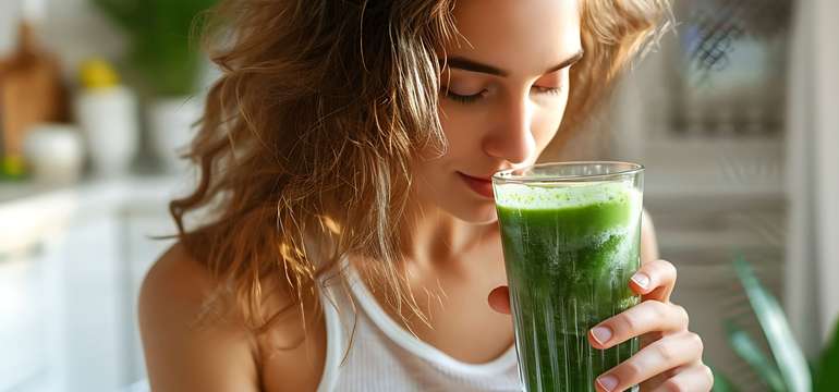 Jačmeň, chlorella a spirulina 3v1 prášok na imunitu