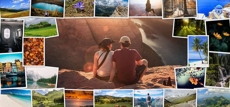 Koláž na plátne z vlastných fotografií - veľa rozmerov na výber