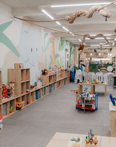 Herná zóna s montessori hračkami, LUMA park, Trenčín 