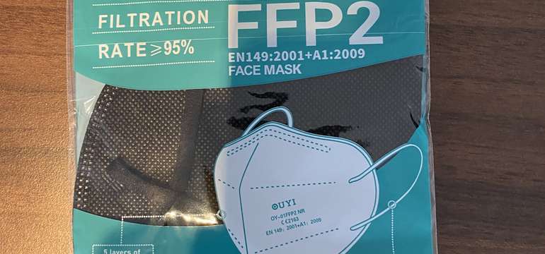 Respirátor FFP2 - čierny