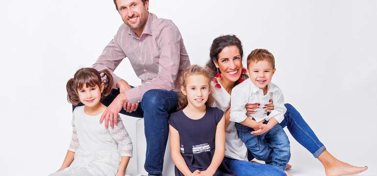  Fotografovanie detí a rodiny v ateliéri 