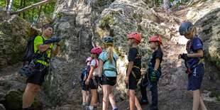 Detský ferratový kurz v teréne v lokalite Zvonička-Nová Baňa